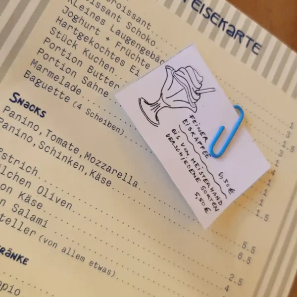 Aktuelle Ergänzung zur Speisekarte: Feiner Eiskaffee & Eis von Meisterhand